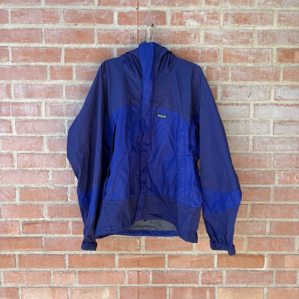Patagonia Vtg Knifeblade Ski Rain hard Shell Jacket Ski Parka Men's L Blue - Picture 1 of 15